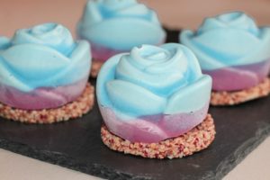 Cheesecakes bleu rose