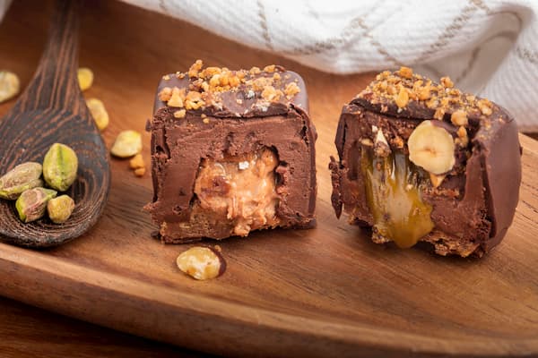 rochers chocolat pistache cacahuete healthy vegan sans gluten sans lactose